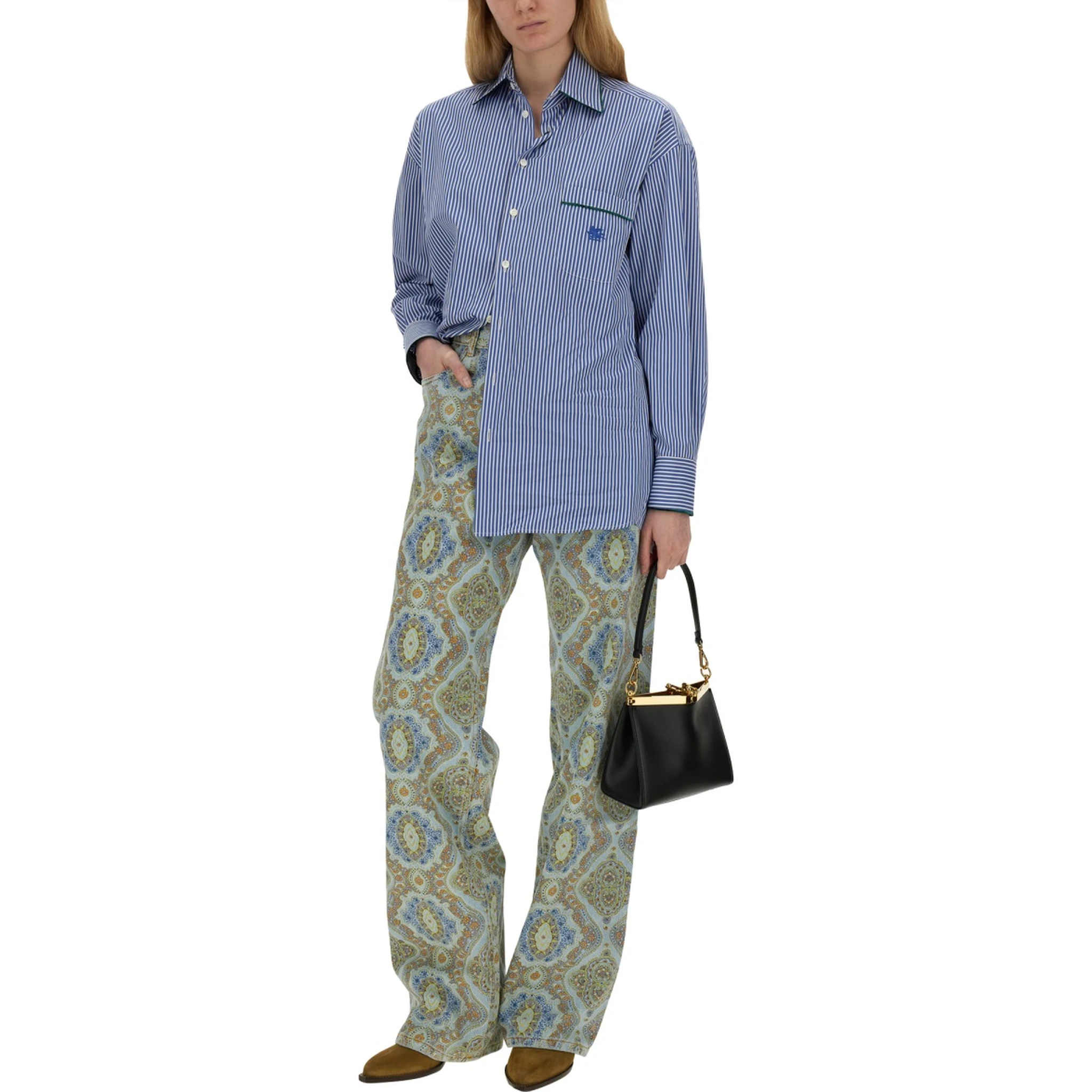 JEANS CON STAMPA PAISLEY