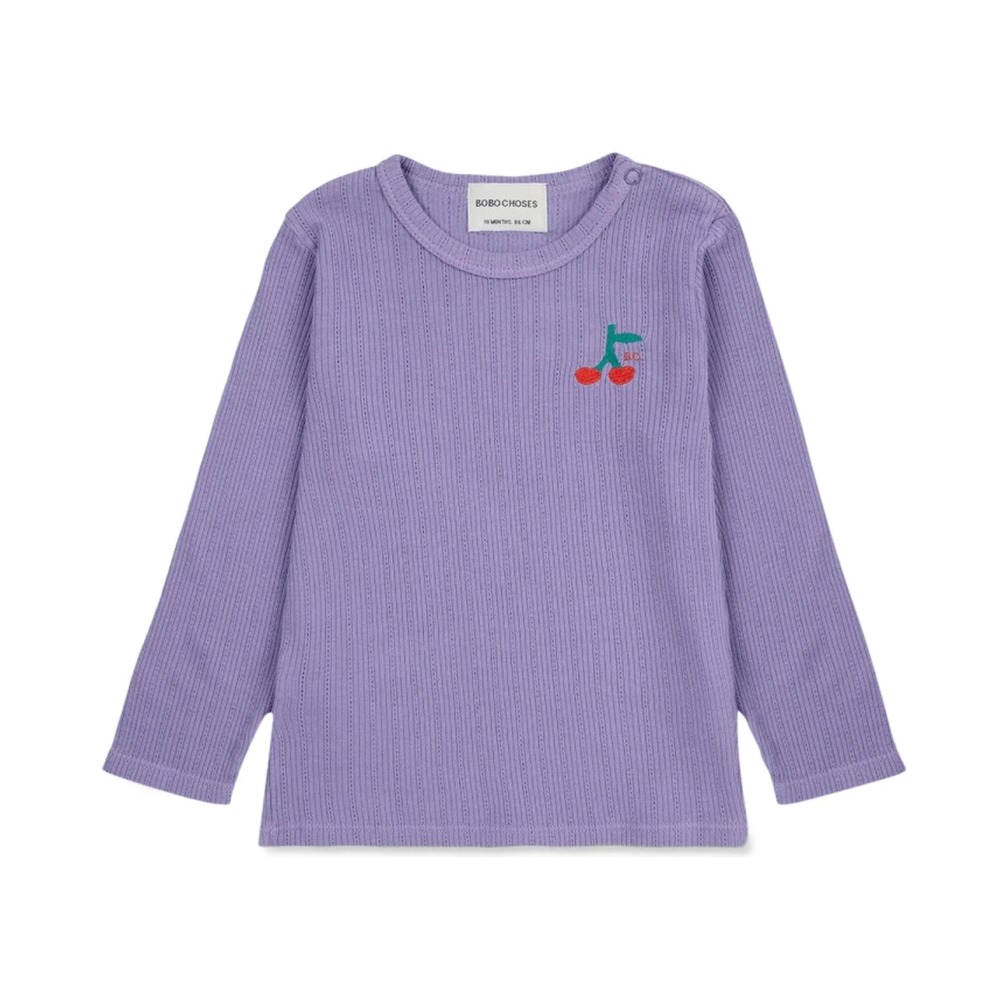 baby cherry long sleeve tight t-shirt