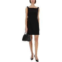 CREPE AND SATIN DRESS