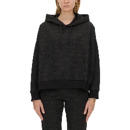 SWEATSHIRT WITH ALL OVER LOGO