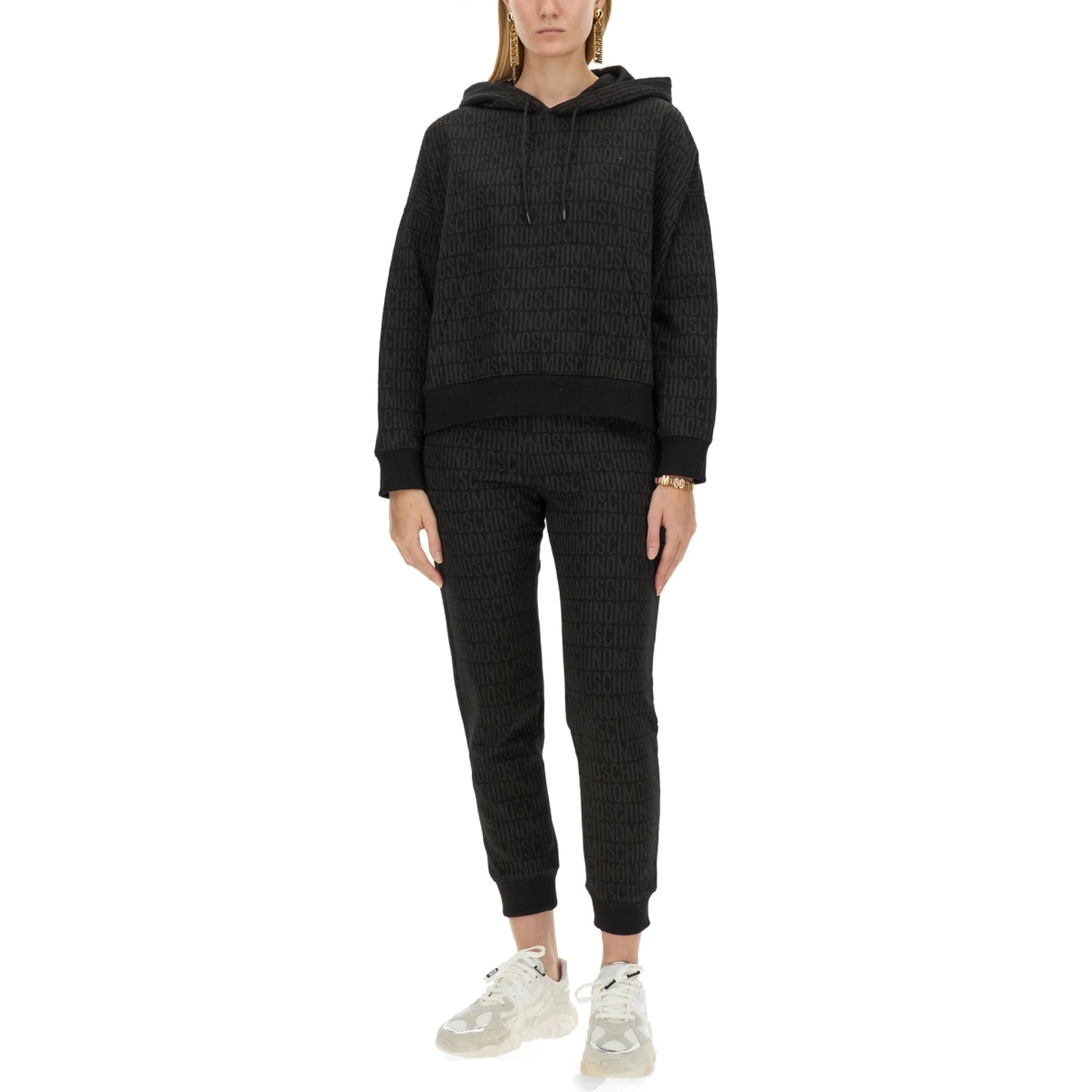 SWEATSHIRT WITH ALL OVER LOGO