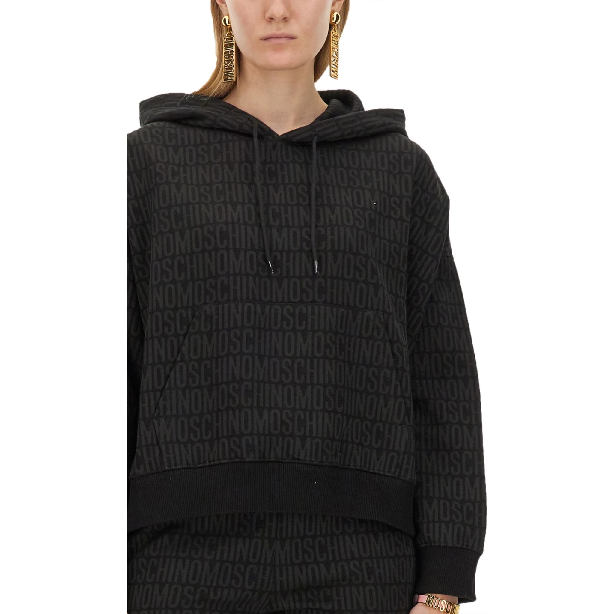 SWEATSHIRT WITH ALL OVER LOGO