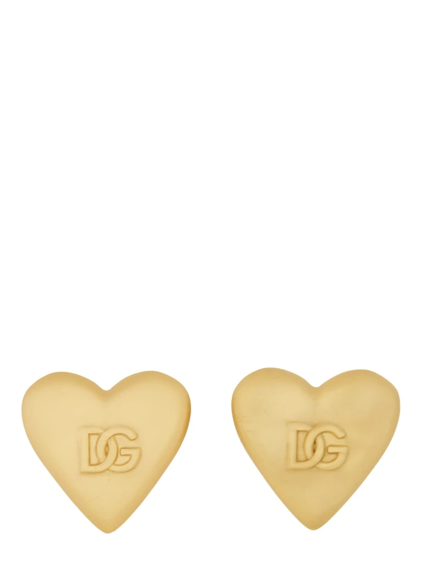 HEART EARRINGS WITH DG LOGO