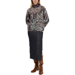 PRINTED WOOL SWEATER