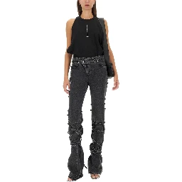 JEANS WITH KNOTTED DETAIL