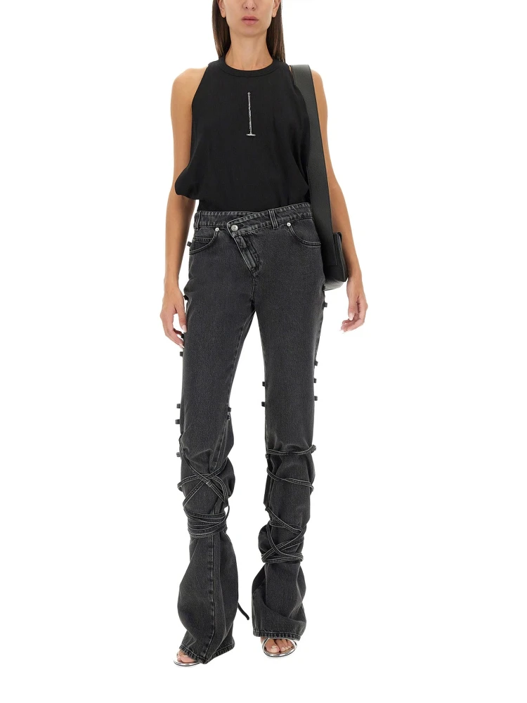 JEANS WITH KNOTTED DETAIL alternative