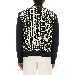 MONOGRAMMED VARSITY JACKET WITH PATCHES