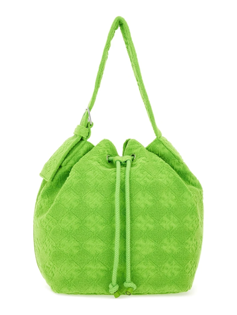 OVERSIZED "T MONOGRAM" BUCKET BAG