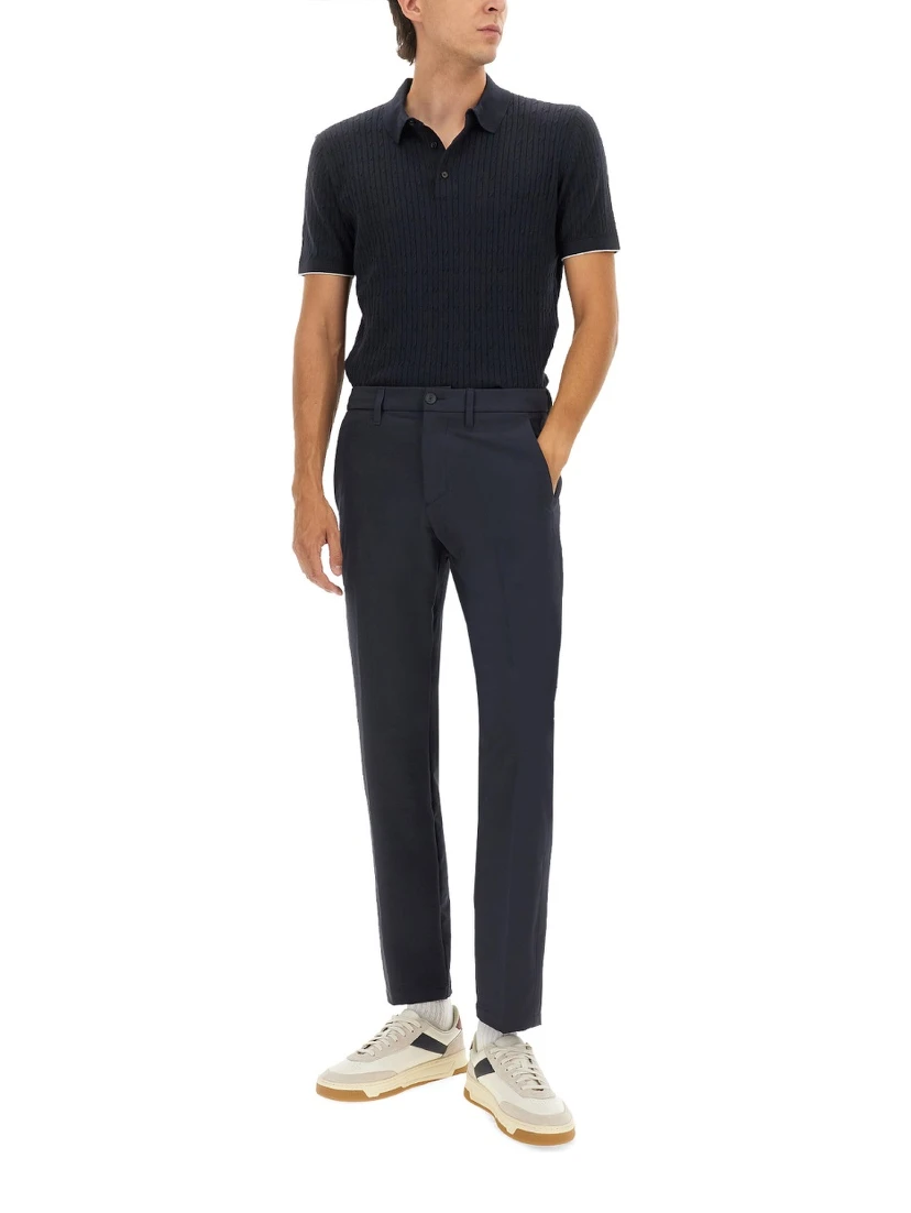 SILK AND COTTON BRAIDED POLO SHIRT