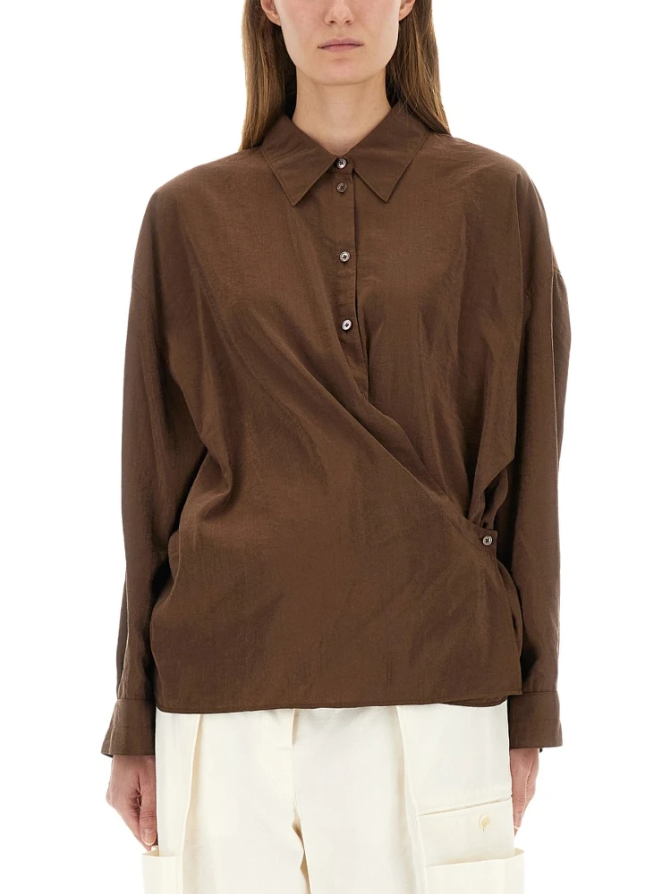 STRAIGHT TWISTED COLLAR SHIRT
