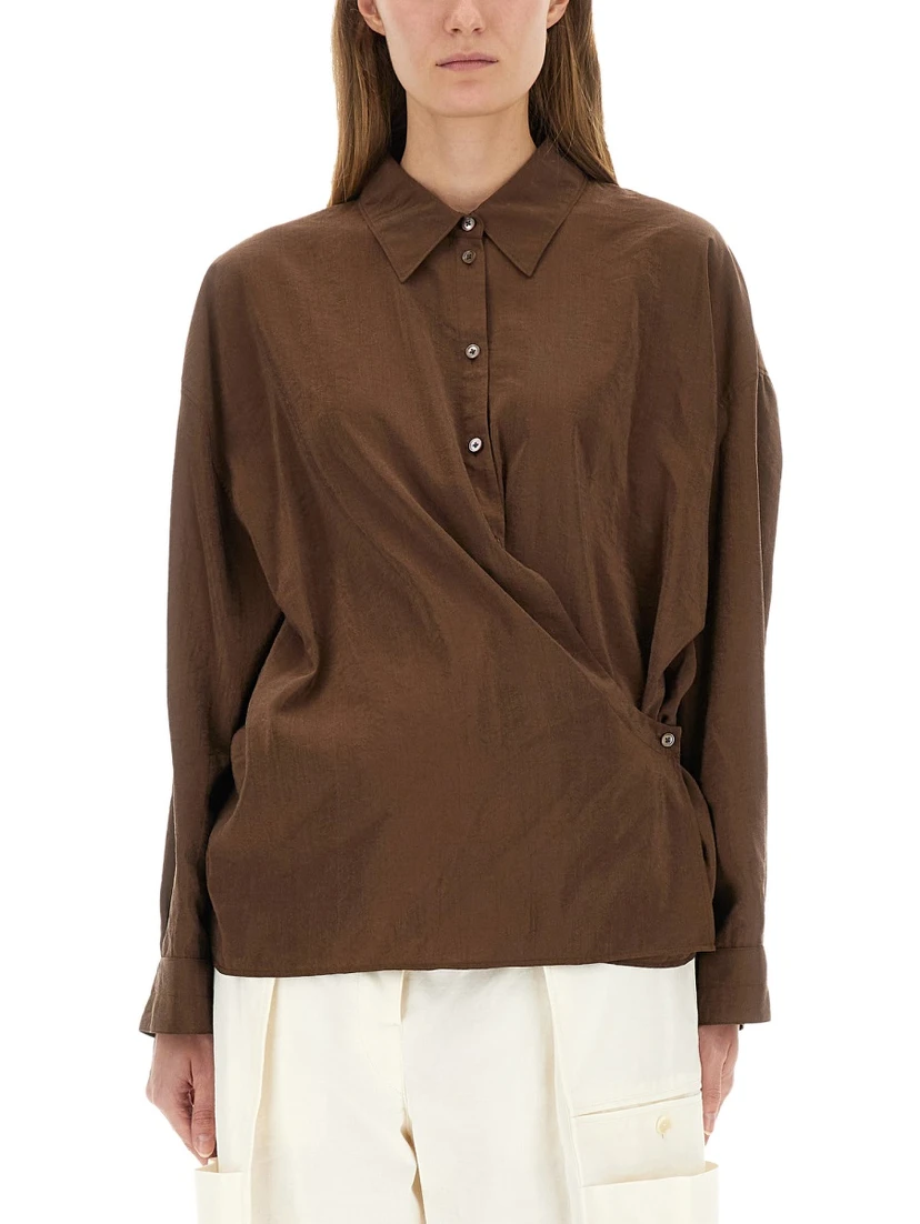 STRAIGHT TWISTED COLLAR SHIRT