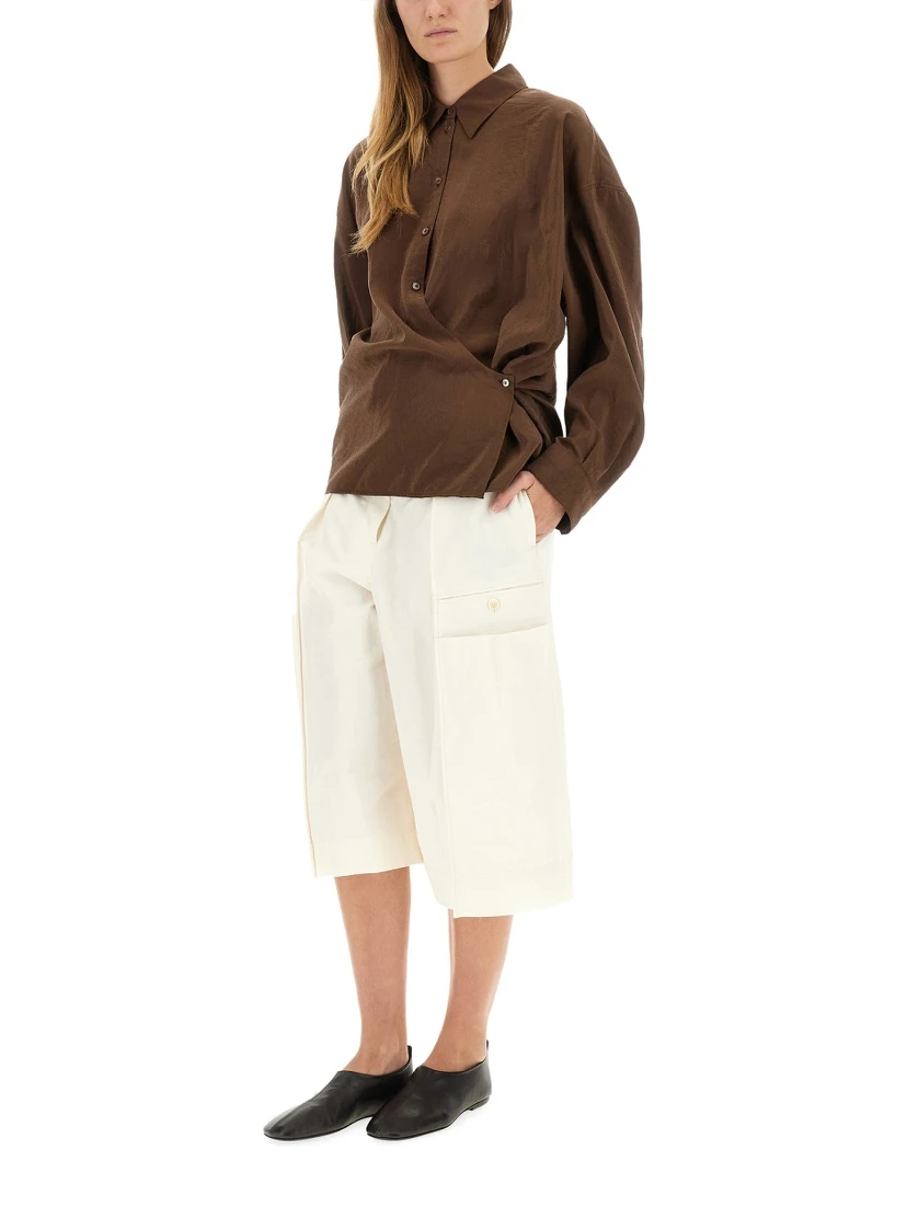 STRAIGHT TWISTED COLLAR SHIRT