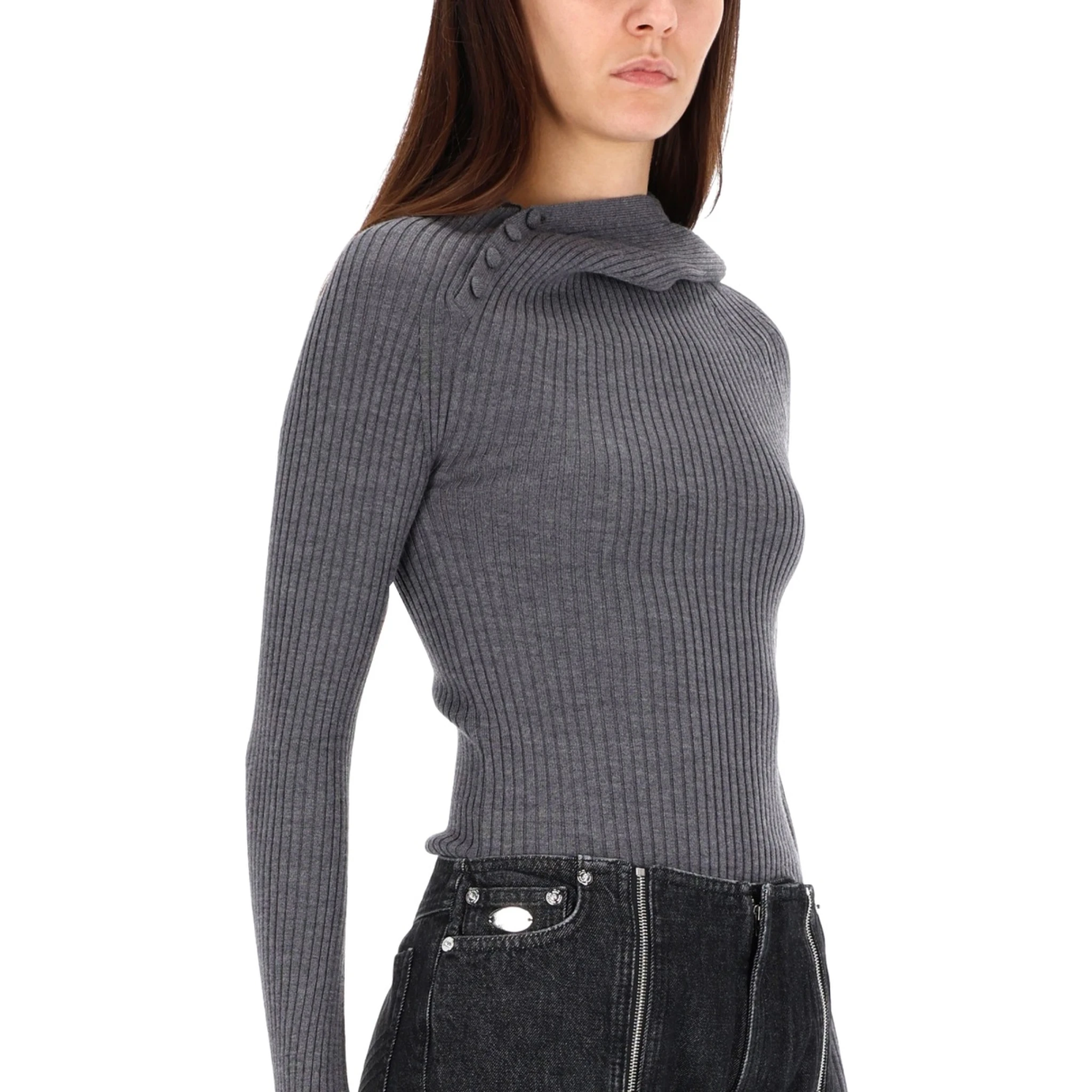 RIBBED WOOL SWEATER