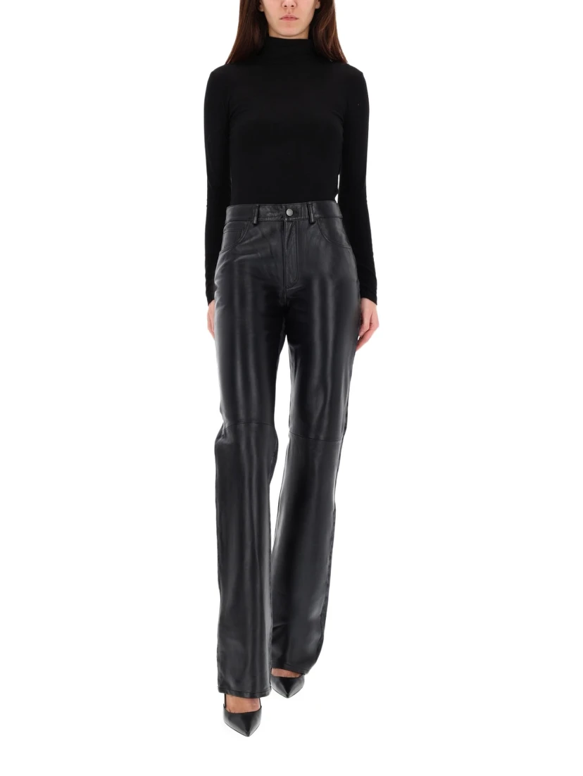 "STAR BLACK DENIM & LEATHER" PANTS