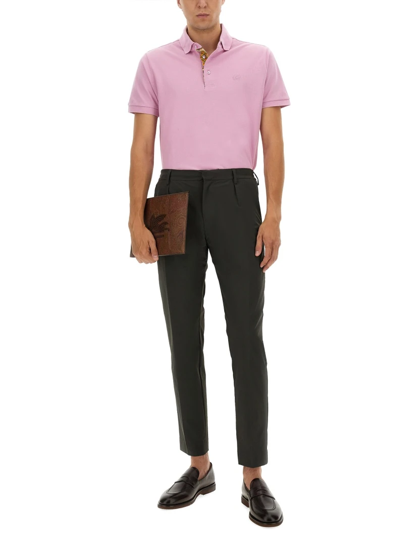 COTTON POLO SHIRT WITH PEGASUS