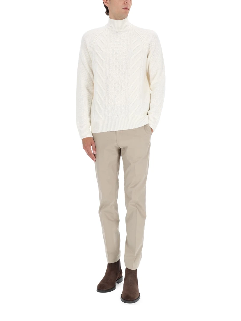 "L-HECTOR" CABLE-KNIT SWEATER