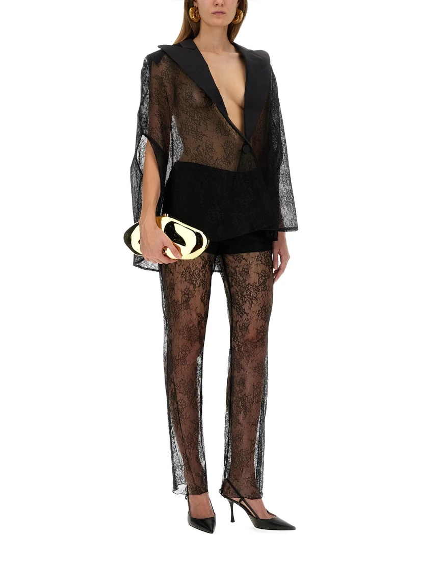 BLAZER-INSPIRED LACE CAPE