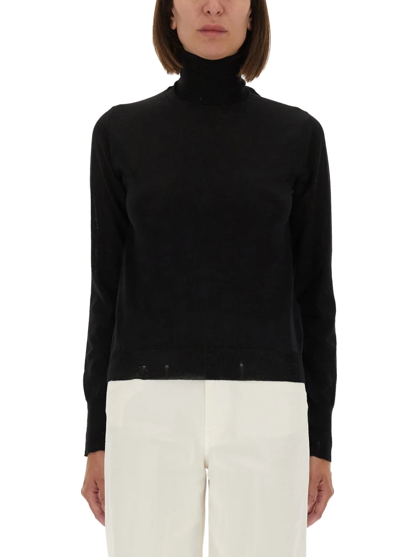 WORN EFFECT WOOL SWEATER