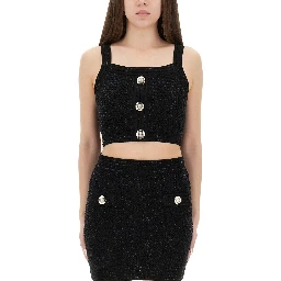 TWEED CROP TOP