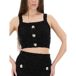 TWEED CROP TOP