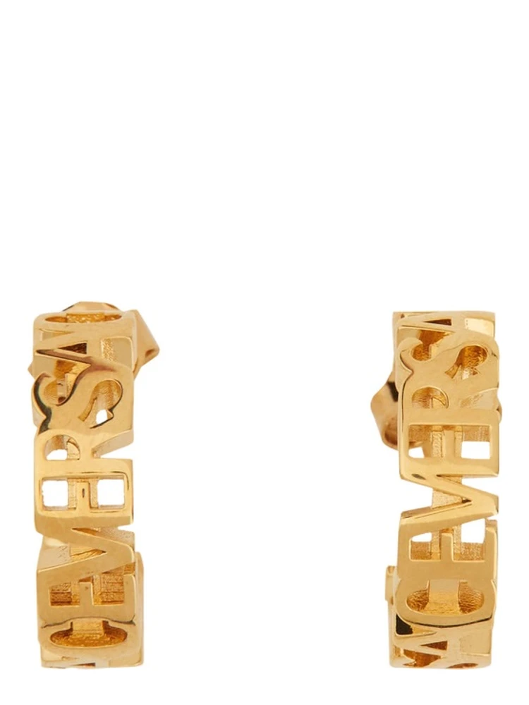 LOGO HOOP EARRINGS