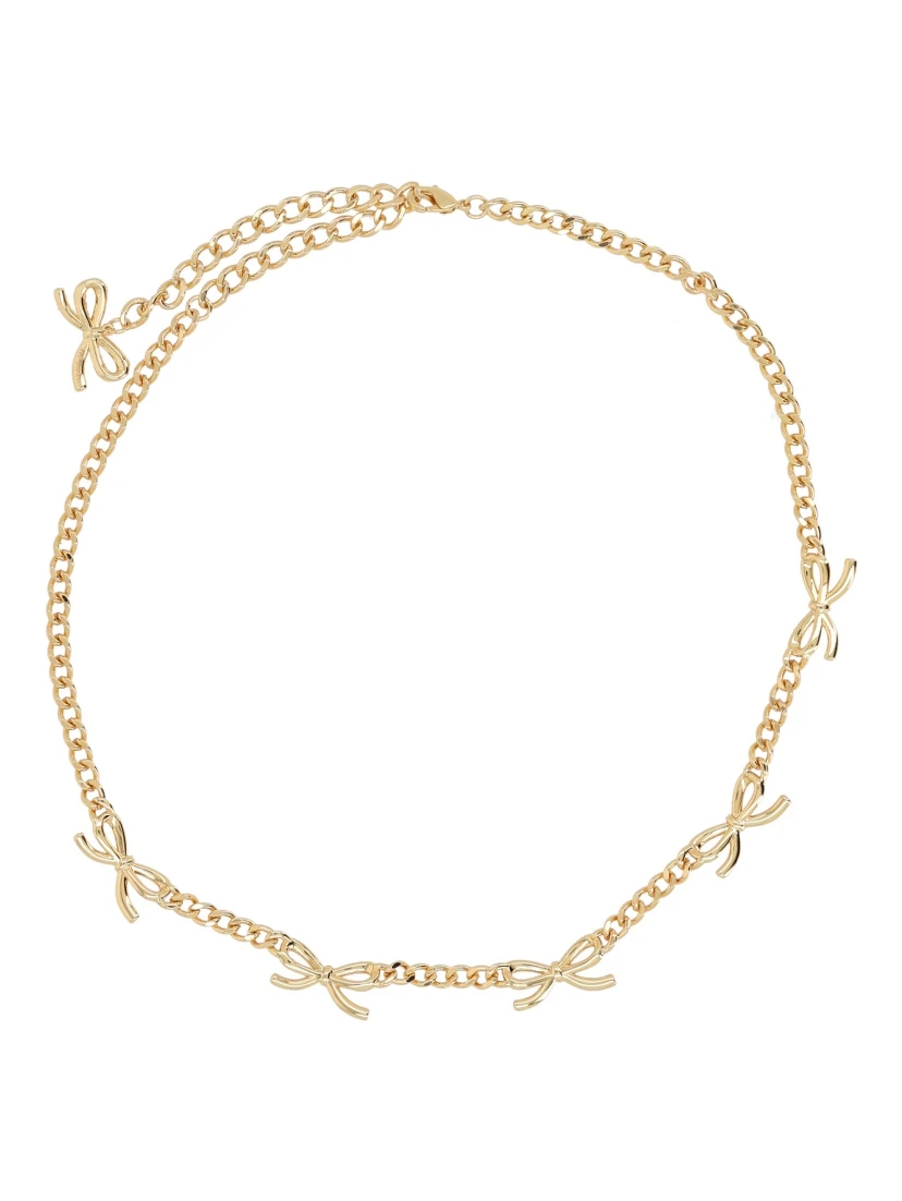 NECKLACE WITH BOWS AND CRYSTALS
