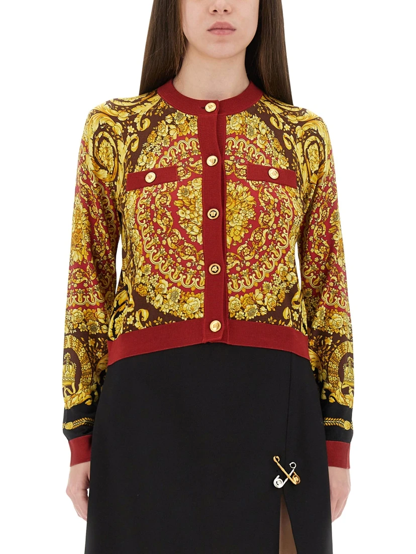 BAROQUE SILK KNIT CARDIGAN