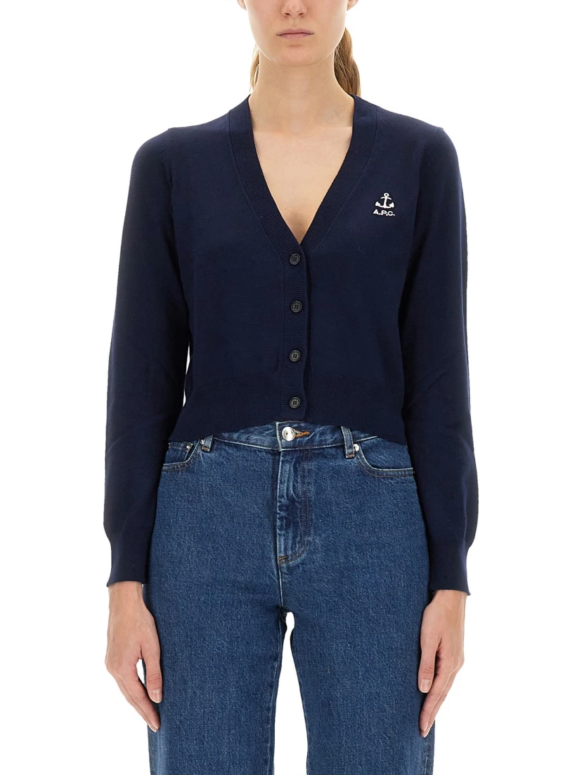 CARDIGAN WITH EMBROIDERED LOGO