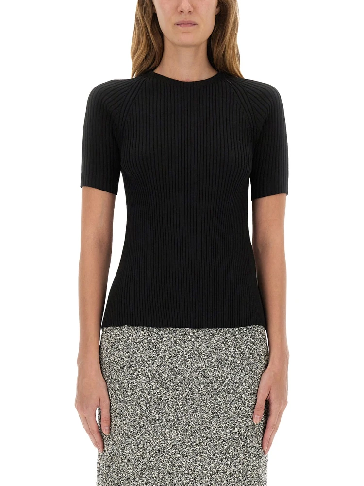 RIBBED COTTON PULLOVER