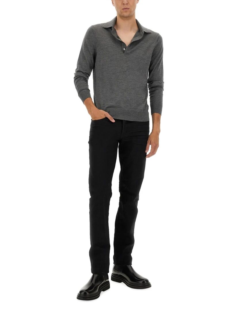 FINE MERINO VIRGIN WOOL POLO SHIRT
