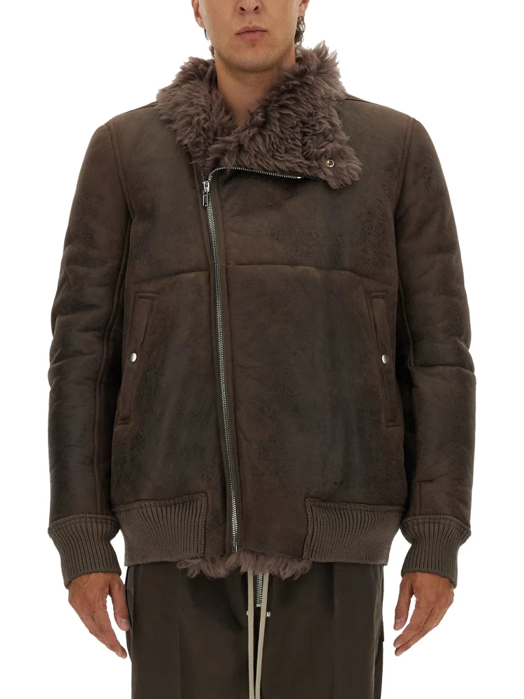 LEATHER BOMBER JACKET