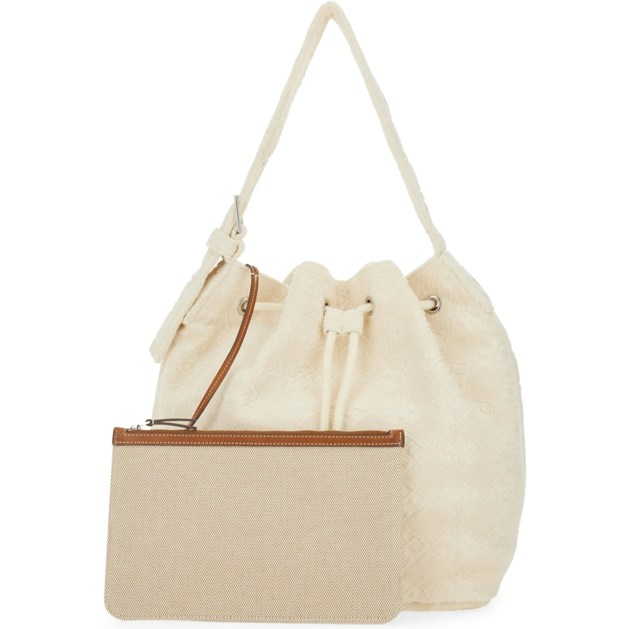 OVERSIZED "T MONOGRAM" BUCKET BAG