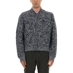 JACQUARD BOMBER JACKET WITH LOGO