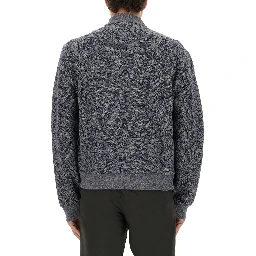 JACQUARD BOMBER JACKET WITH LOGO