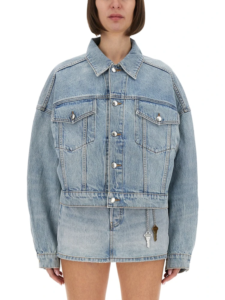 DENIM CLIP-ON TRUCKER JACKET