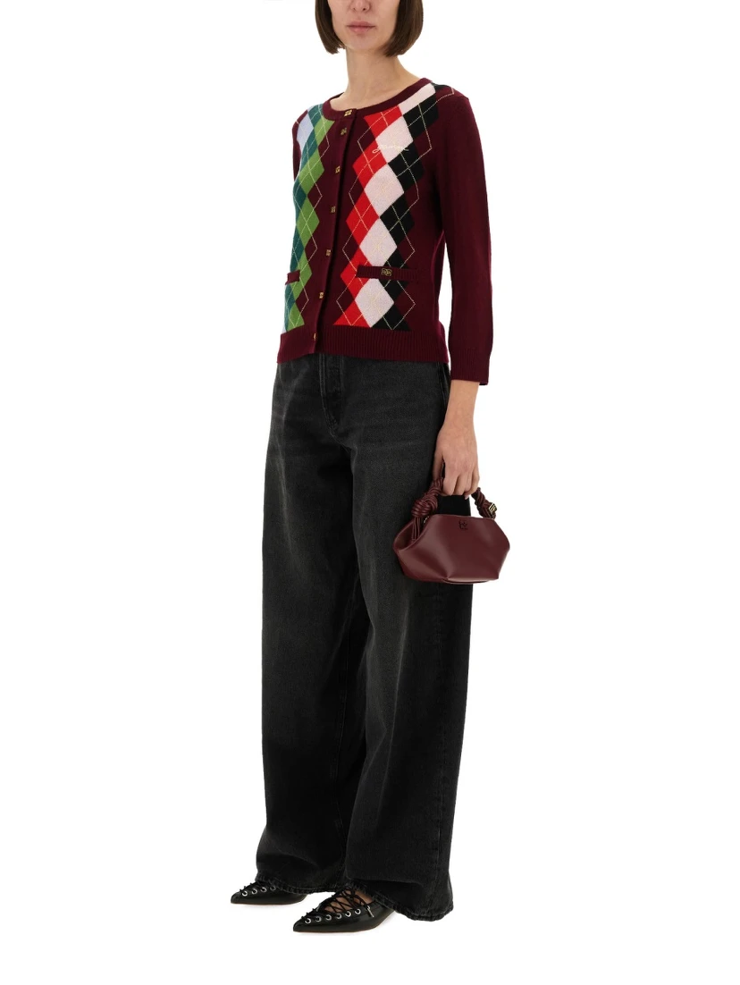 JACQUARD CASHMERE CARDIGAN