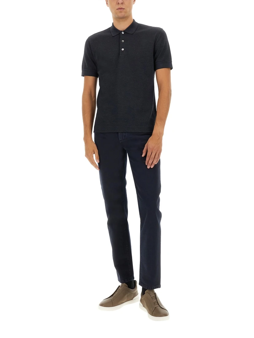 COTTON BLEND POLO SHIRT