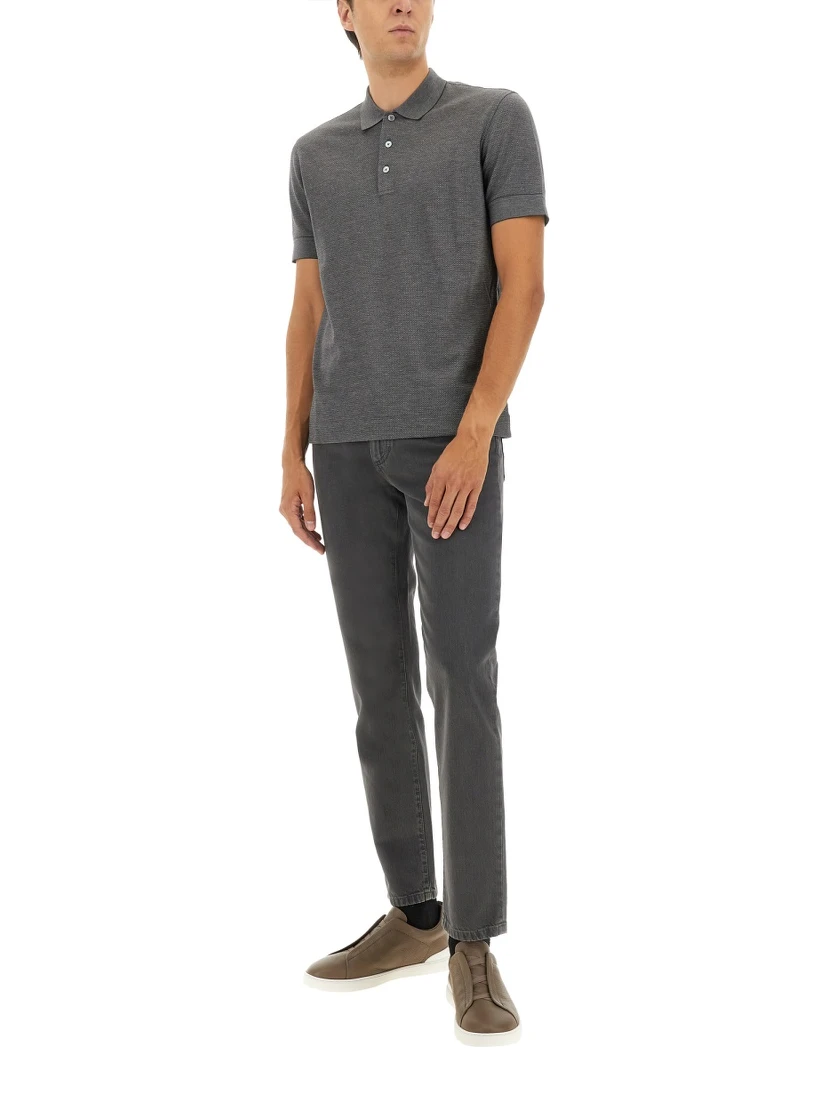 COTTON BLEND POLO SHIRT