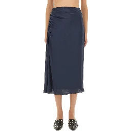 DRAPED MIDI SKIRT