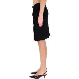 MIDI SKIRT WITH ASYMMETRICAL HEMLINE