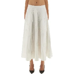 FLORAL MIDI SKIRT