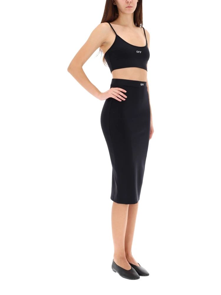 MIDI SKIRT WITH LOGO alternative