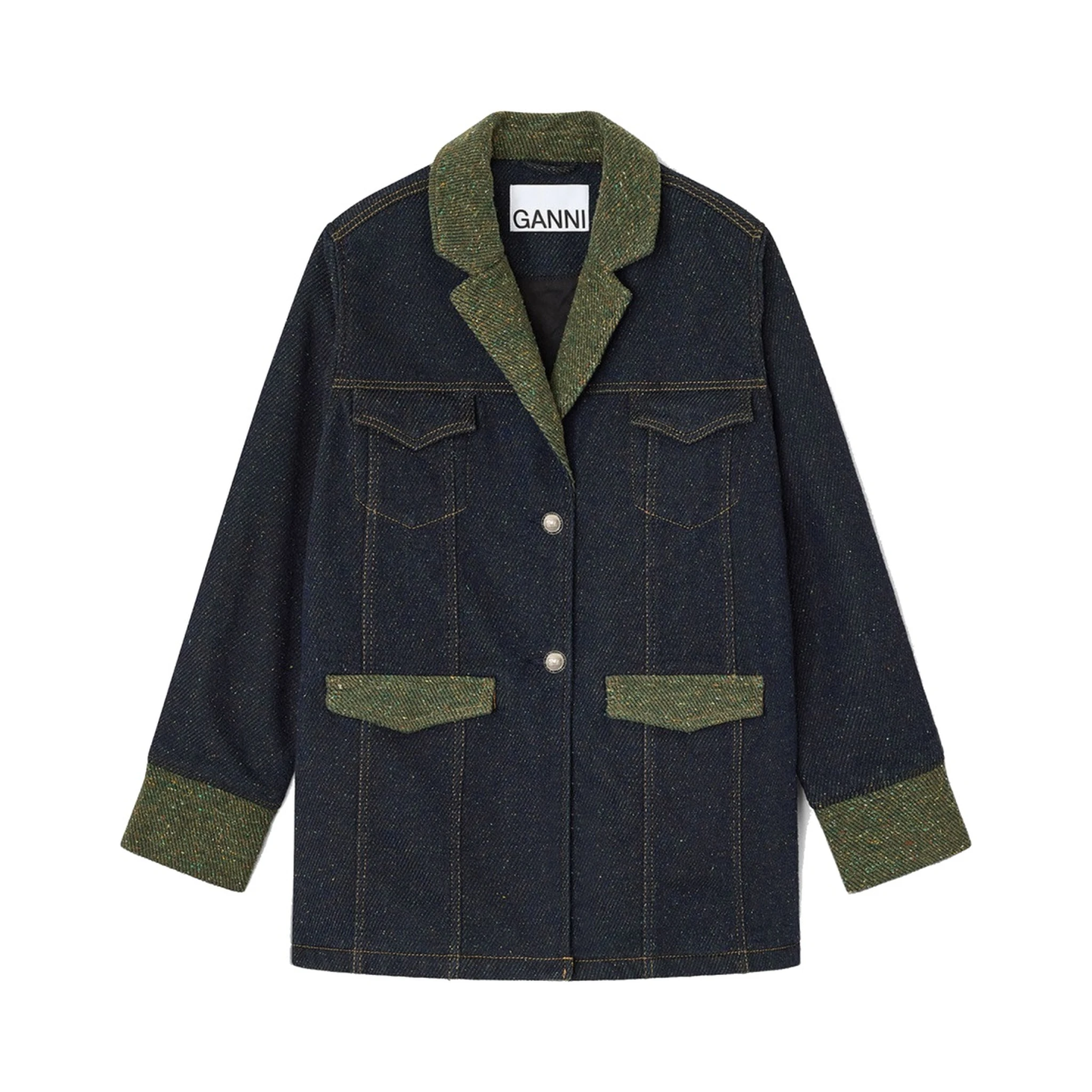 COTTON DENIM BLAZER