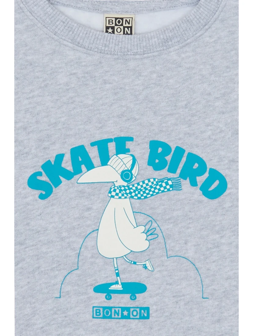 "SMILE SKATEBIRD" SWEATER