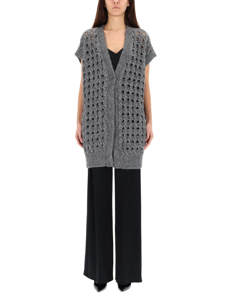 VEST WITH PERFORATED WORKMANSHIP