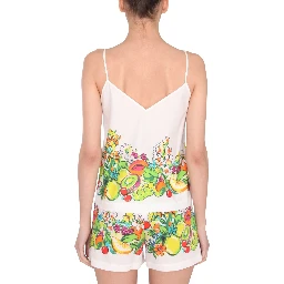 FLOWER AND FRUIT PRINT TOP