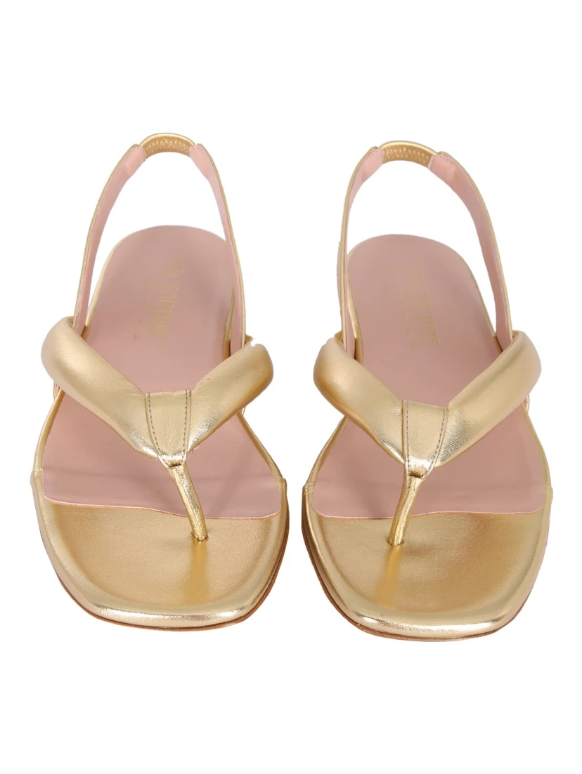 LEATHER SLINGBACK SANDALS
