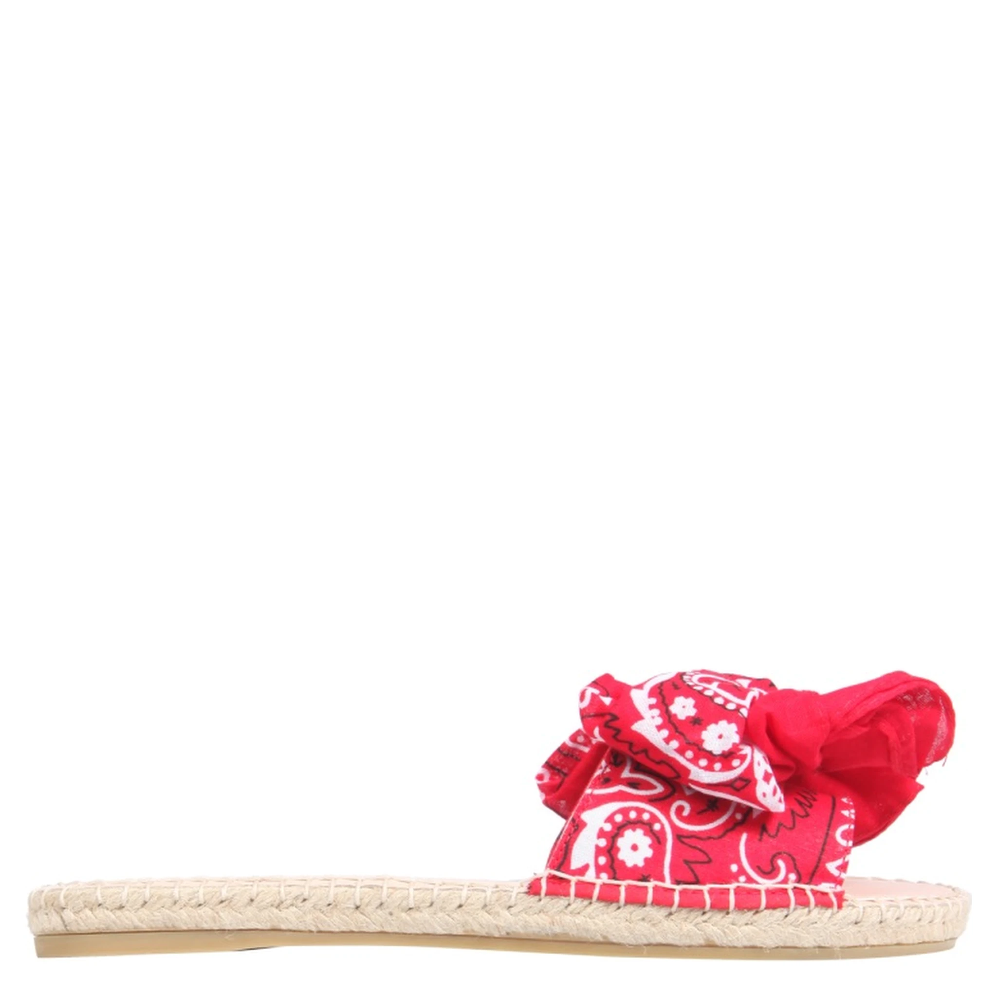 LOW SANDALS WITH BANDANA BOW