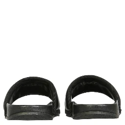 LEATHER SLIDE SANDALS