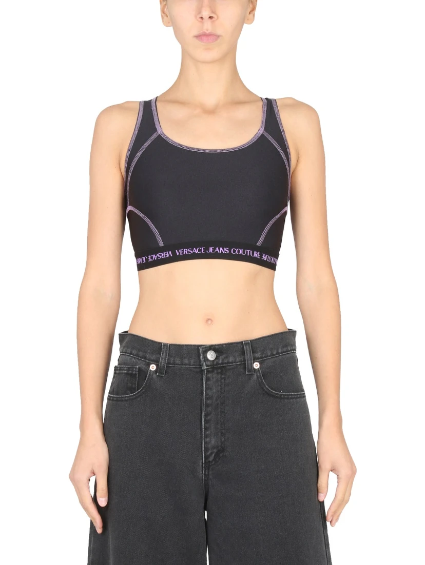 CROP TOP WITH LOGO BAND